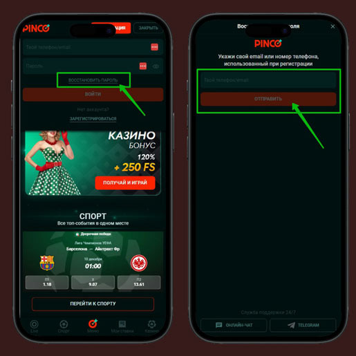 Сброс пароля